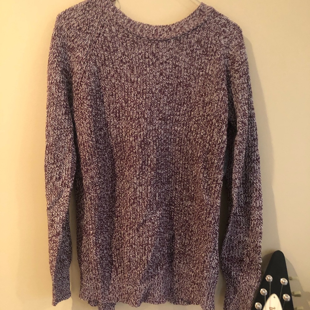 Open back red sweater